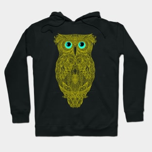 Best T-shirt is great for owl fans, Yellow Mandala Owl art Hoodie